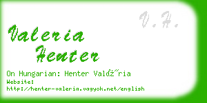 valeria henter business card